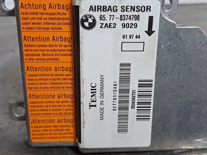 Recambio de centralita airbag para bmw serie 3 compacto (e36) 1.6 cat referencia OEM IAM 65778374798 3504392701  Recambio de centralita airbag para bmw serie 3 compacto (e36) 1.6 cat referencia OEM IAM 65778374798 3504392701