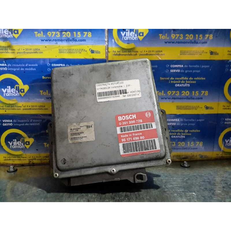 Recambio de centralita motor uce para citroen zx 1,4 armonia | 0.91 - ... 1,4 armonia | 0.91 - ... referencia OEM IAM 0261200778