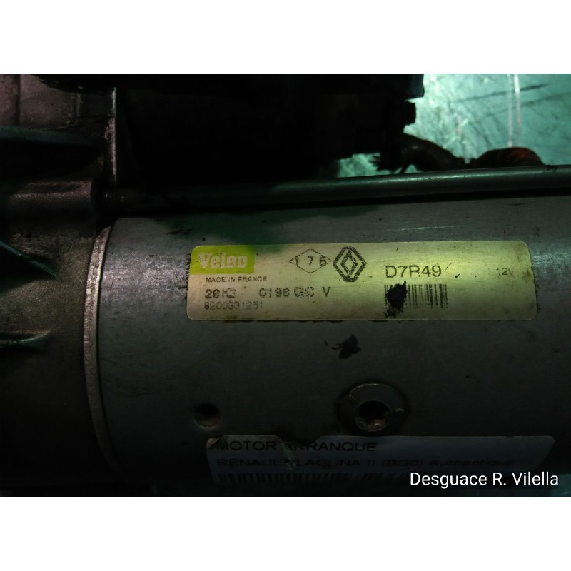 Recambio de motor arranque para renault laguna ii (bg0) authentique | 0.01 - ... authentique | 0.01 - ... referencia OEM IAM D7R