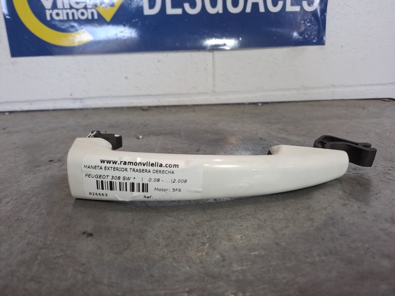 Recambio de maneta exterior trasera derecha para peugeot 308 sw  | 0.08 - ...  | 0.08 - ... referencia OEM IAM   