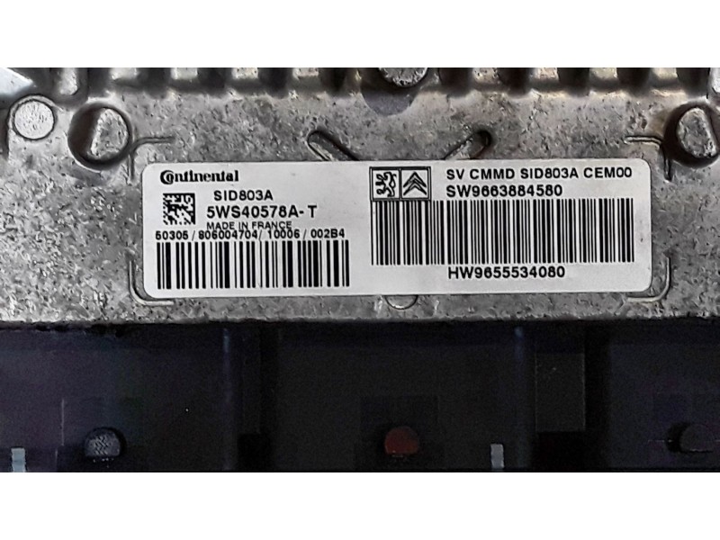 Recambio de centralita motor uce para peugeot 307 break / sw (s1)  | ...  | ... referencia OEM IAM 5WS40578AT 9655534080 