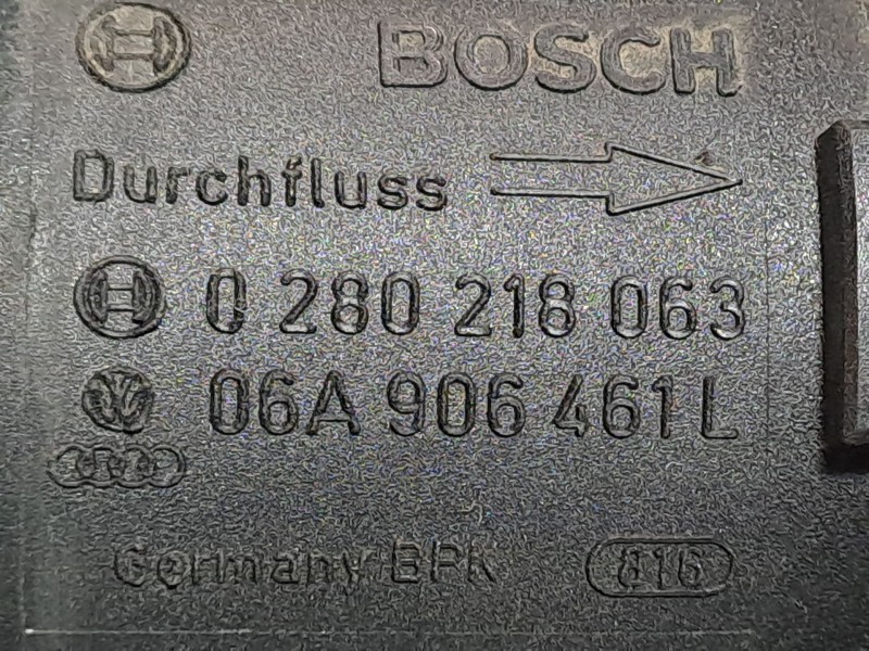 Recambio de caudalimetro para audi a4 berlina (8e) 1.8 20v turbo referencia OEM IAM 0280218063 06A906461L  Recambio de caudalimetro para audi a4 berlina (8e) 1.8 20v turbo referencia OEM IAM 0280218063 06A906461L