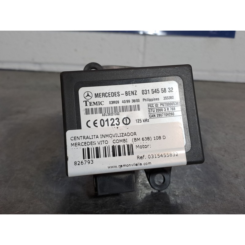 Recambio de centralita inmovilizador para mercedes vito combi (bm 638) 108 d  (638.164) | 02.96 - 12.99 vito combi (bm 638) 108 