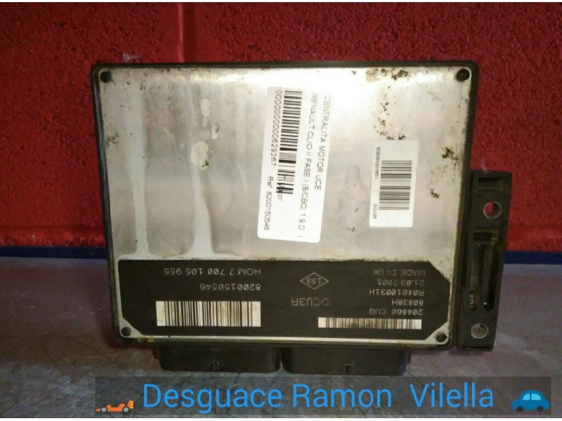 Recambio de centralita motor uce para renault clio ii fase i (b/cbo) 1.9 d | 0.98 - ... 1.9 d | 0.98 - ... referencia OEM IAM 82