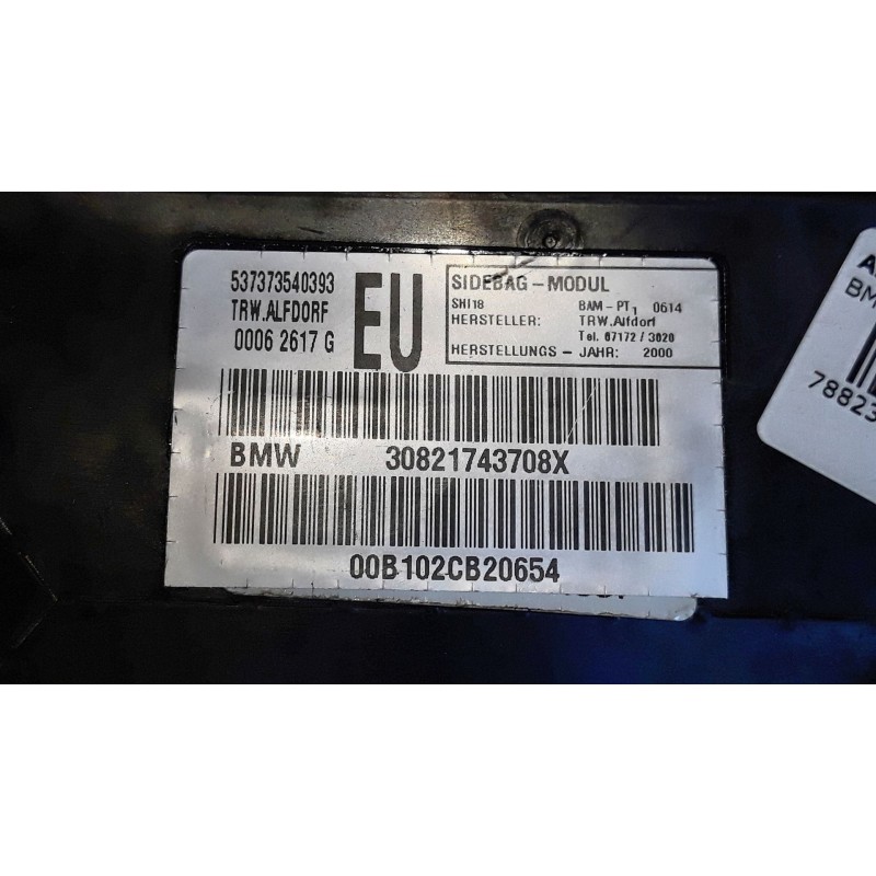 Recambio de airbag lateral delantero izquierdo para bmw serie 3 berlina (e46) 316i | 10.98 - 12.02 316i | 10.98 - 12.02 referenc