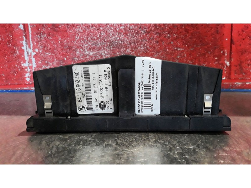 Recambio de mando climatizador para bmw serie 3 berlina (e46) 316i | 10.98 - 12.02 316i | 10.98 - 12.02 referencia OEM IAM 64116