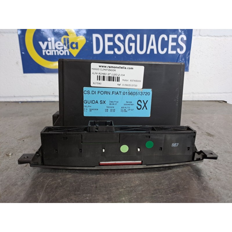 Recambio de mando climatizador para alfa romeo gt (125) 1.9 jtd 16v 150/ distinctive referencia OEM IAM 01560513720  