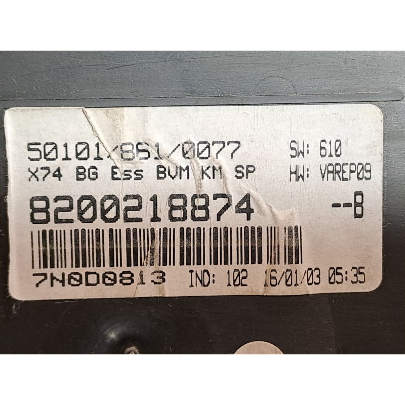 Recambio de cuadro instrumentos para renault laguna ii (bg0) authentique | 0.01 - ... authentique | 0.01 - ... referencia OEM IA