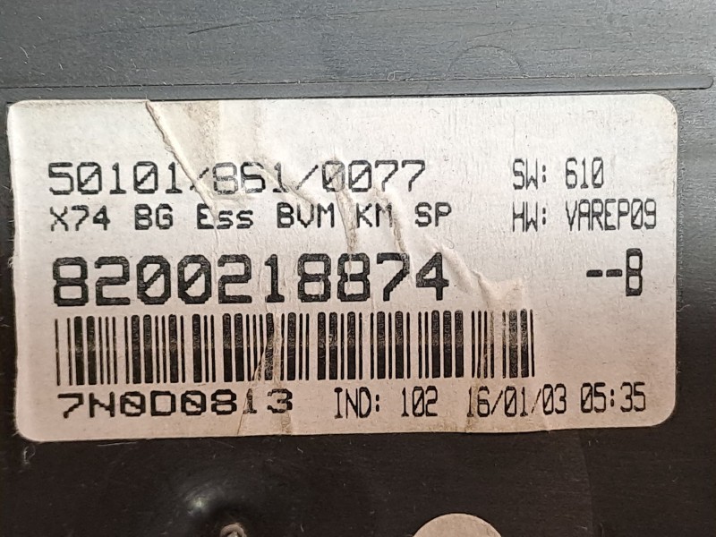 Recambio de cuadro instrumentos para renault laguna ii (bg0) authentique | 0.01 - ... authentique | 0.01 - ... referencia OEM IA