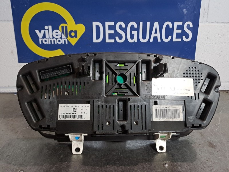Recambio de cuadro instrumentos para renault laguna iii referencia OEM IAM 250450036R   Recambio de cuadro instrumentos para renault laguna iii referencia OEM IAM 250450036R