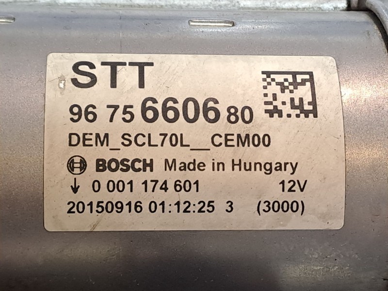 Recambio de motor arranque para citroen c4 cactus feel referencia OEM IAM 0001174601 9675666080 