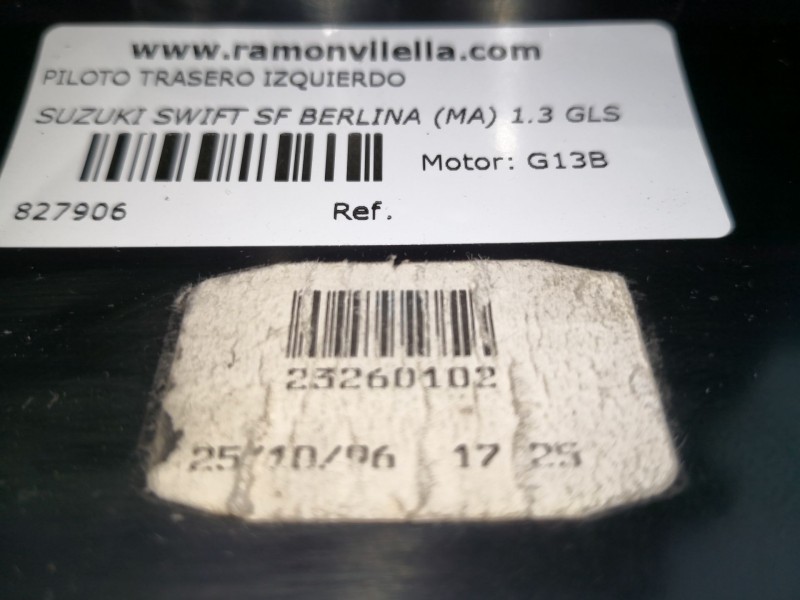 Recambio de piloto trasero izquierdo para suzuki swift sf berlina (ma) 1.3 gls (3-ptas.) | 10.96 - 12.03 1.3 gls (3-ptas.) | 10.