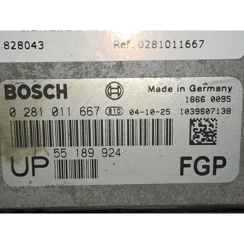 Recambio de centralita motor uce para opel astra h berlina 1.9 cdti | 0.04 - 0.07 1.9 cdti | 0.04 - 0.07 referencia OEM IAM 0281