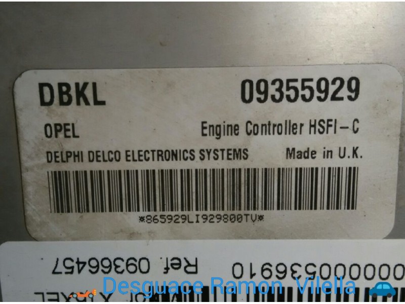 Recambio de centralita motor uce para opel astra g berlina comfort | 02.98 - 12.03 comfort | 02.98 - 12.03 referencia OEM IAM 09