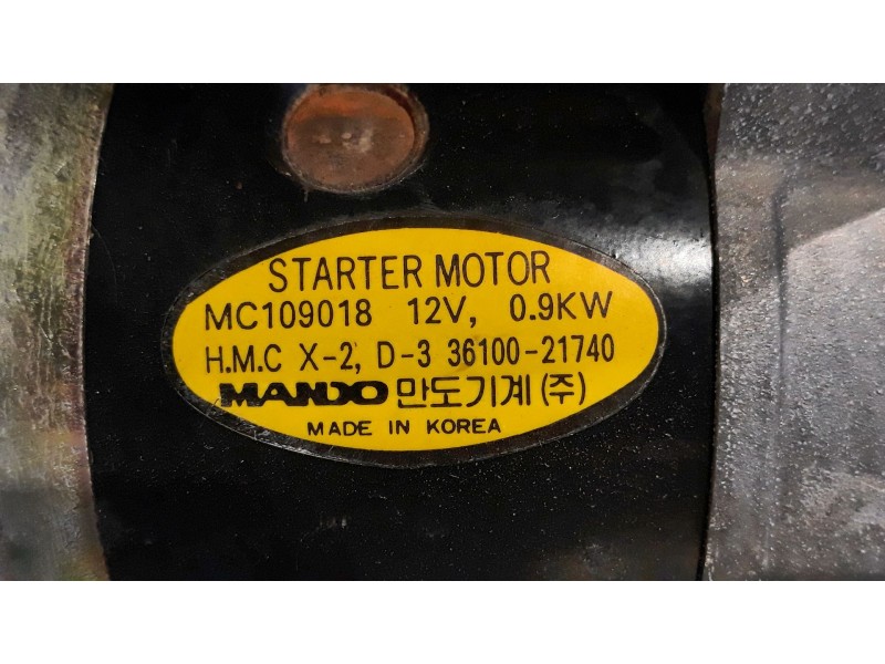 Recambio de motor arranque para hyundai accent referencia OEM IAM MC109015 3610021740  Recambio de motor arranque para hyundai accent referencia OEM IAM MC109015 3610021740