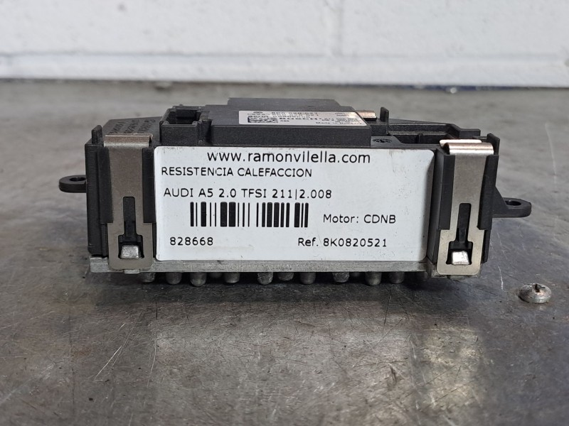 Recambio de resistencia calefaccion para audi a5 2.0 tfsi 211 referencia OEM IAM 8K0820521 K5909005 