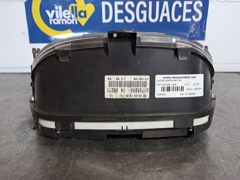 Recambio de cuadro instrumentos para fiat panda (169)  | 0.03 - ...  | 0.03 - ... referencia OEM IAM 51759898   Recambio de cuadro instrumentos para fiat panda (169)  | 0.03 - ...  | 0.03 - ... referencia OEM IAM 51759898