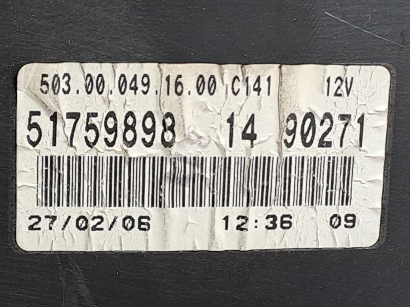 Recambio de cuadro instrumentos para fiat panda (169)  | 0.03 - ...  | 0.03 - ... referencia OEM IAM 51759898 503000491600  Recambio de cuadro instrumentos para fiat panda (169)  | 0.03 - ...  | 0.03 - ... referencia OEM IAM 51759898 503000491600