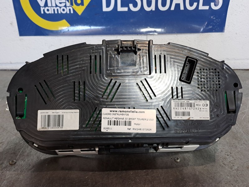Recambio de cuadro instrumentos para renault megane iii sport tourer business referencia OEM IAM RNI248107292R  