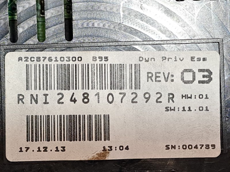 Recambio de cuadro instrumentos para renault megane iii sport tourer business referencia OEM IAM RNI248107292R  