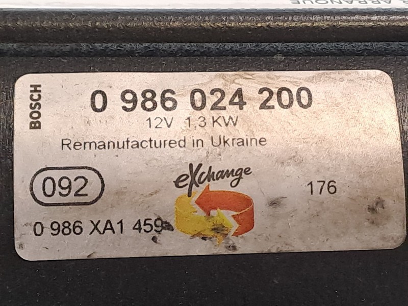 Recambio de motor arranque para fiat punto 1.3 multijet 16v 90 dynamic referencia OEM IAM 0986024200   Recambio de motor arranque para fiat punto 1.3 multijet 16v 90 dynamic referencia OEM IAM 0986024200