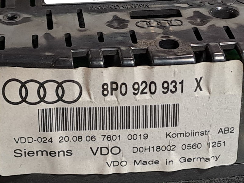 Recambio de cuadro instrumentos para audi a3 sportback (8p) 2.0 tdi referencia OEM IAM 8P0920931X 110280297024 