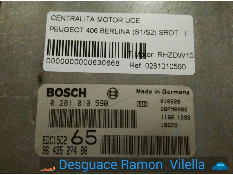 Recambio de centralita motor uce para peugeot 406 berlina (s1/s2) srdt | 10.98 - 12.04 srdt | 10.98 - 12.04 referencia OEM IAM 0