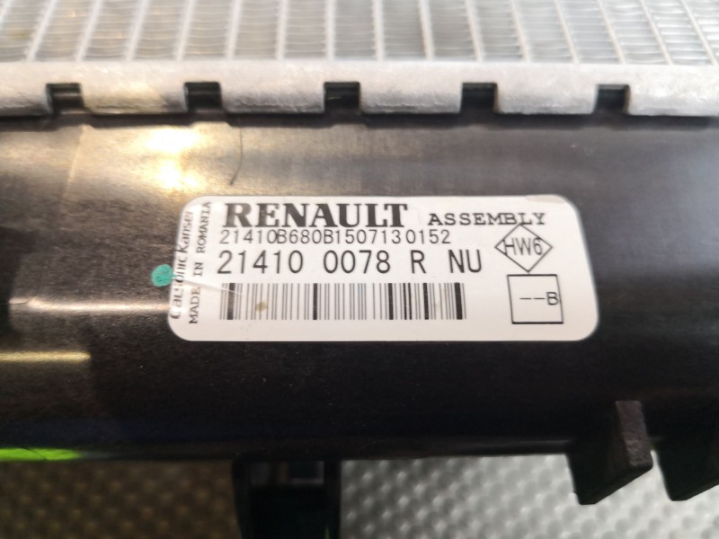 Recambio de radiador agua para renault clio iv business referencia OEM IAM 214100078R  