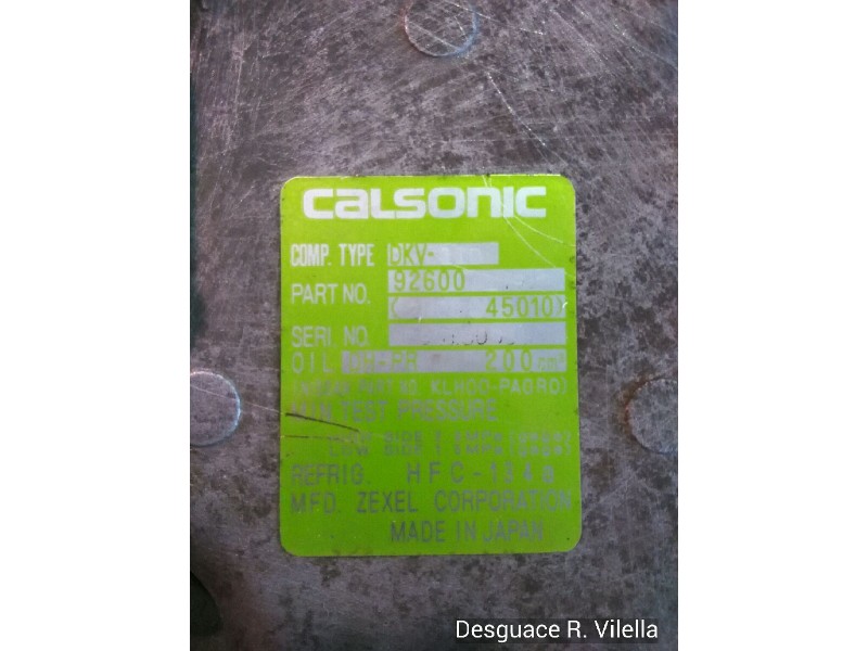 Recambio de compresor aire acondicionado para nissan almera (n15) gx | 07.95 - 12.00 gx | 07.95 - 12.00 referencia OEM IAM 92600