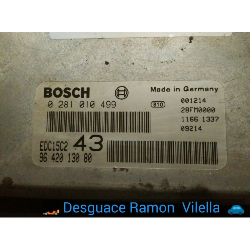 Recambio de centralita motor uce para citroen xsara coupe 2.0 hdi vts (66kw) | 07.99 - 12.05 2.0 hdi vts (66kw) | 07.99 - 12.05 