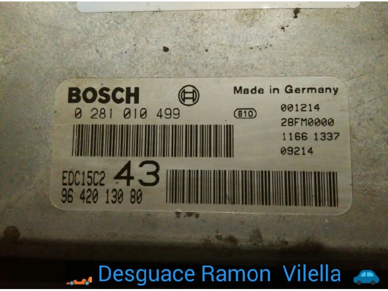 Recambio de centralita motor uce para citroen xsara coupe 2.0 hdi vts (66kw) | 07.99 - 12.05 2.0 hdi vts (66kw) | 07.99 - 12.05 