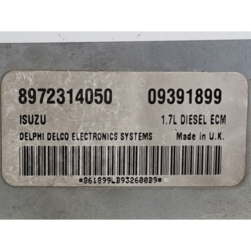 Recambio de centralita motor uce para opel astra g berlina  | 0.98 - 0.04  | 0.98 - 0.04 referencia OEM IAM 09391899 8972314050 