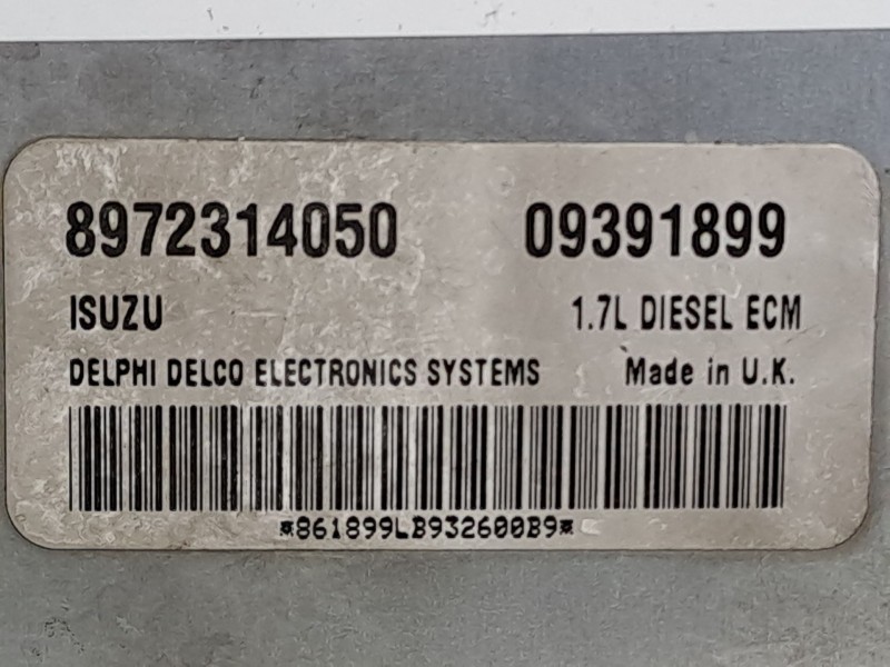 Recambio de centralita motor uce para opel astra g berlina  | 0.98 - 0.04  | 0.98 - 0.04 referencia OEM IAM 09391899 8972314050 