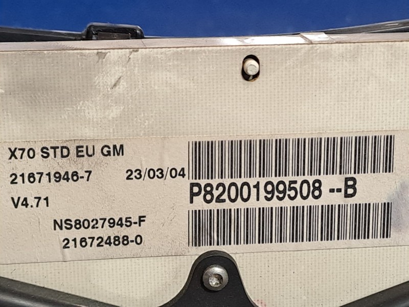 Recambio de cuadro instrumentos para opel movano (2004 =>)  | ... movano (2004 =>)  | ... referencia OEM IAM P8200199508B 216719 Recambio de cuadro instrumentos para opel movano (2004 =>)  | ... movano (2004 =>)  | ... referencia OEM IAM P8200199508B 216719