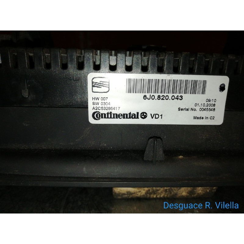 Recambio de mando climatizador para seat ibiza sc (6j1) sport | 02.08 - 12.09 sport | 02.08 - 12.09 referencia OEM IAM 6J0820043