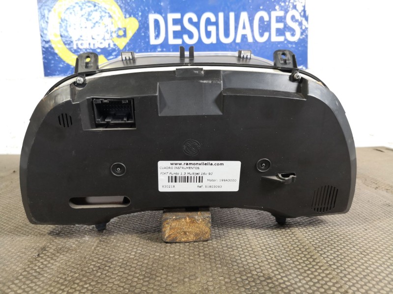 Recambio de cuadro instrumentos para fiat punto 1.3 multijet 16v 90 dynamic referencia OEM IAM 51803093 503001106009  Recambio de cuadro instrumentos para fiat punto 1.3 multijet 16v 90 dynamic referencia OEM IAM 51803093 503001106009
