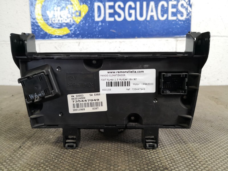 Recambio de mando climatizador para fiat punto 1.3 multijet 16v 90 dynamic referencia OEM IAM 735447949   Recambio de mando climatizador para fiat punto 1.3 multijet 16v 90 dynamic referencia OEM IAM 735447949