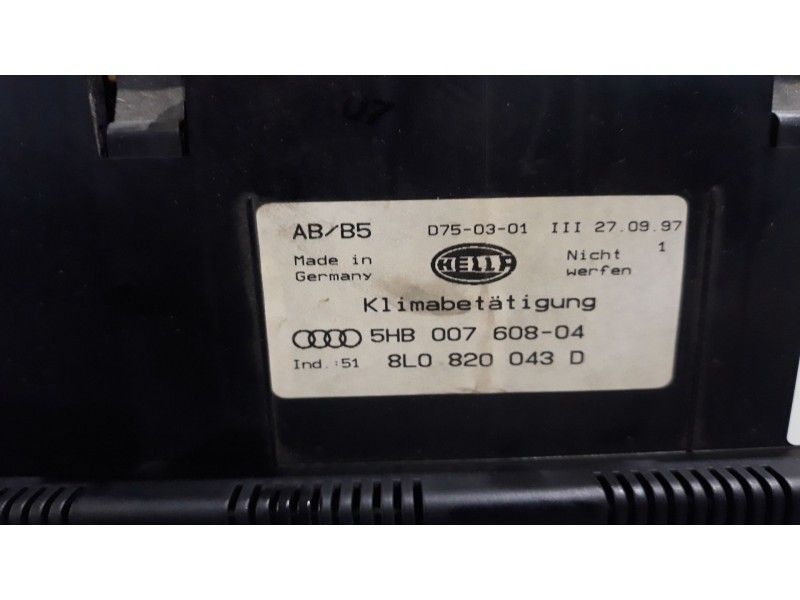 Recambio de mando climatizador para audi a3 (8l) 1.8 20v | 0.96 - ... 1.8 20v | 0.96 - ... referencia OEM IAM 8L0820043D  