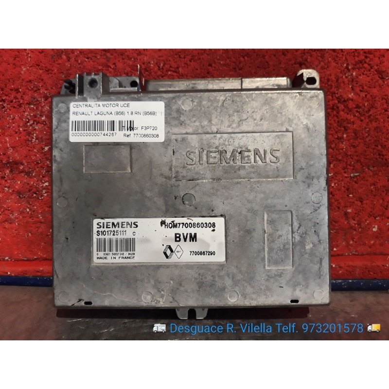 Recambio de centralita motor uce para renault laguna (b56) 1.8 rn (b56b) | 12.96 - 12.97 1.8 rn (b56b) | 12.96 - 12.97 referenci