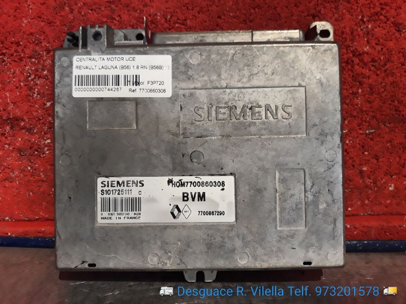 Recambio de centralita motor uce para renault laguna (b56) 1.8 rn (b56b) | 12.96 - 12.97 1.8 rn (b56b) | 12.96 - 12.97 referenci