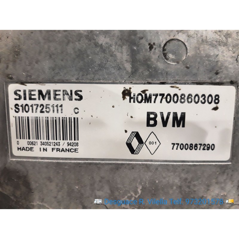Recambio de centralita motor uce para renault laguna (b56) 1.8 rn (b56b) | 12.96 - 12.97 1.8 rn (b56b) | 12.96 - 12.97 referenci