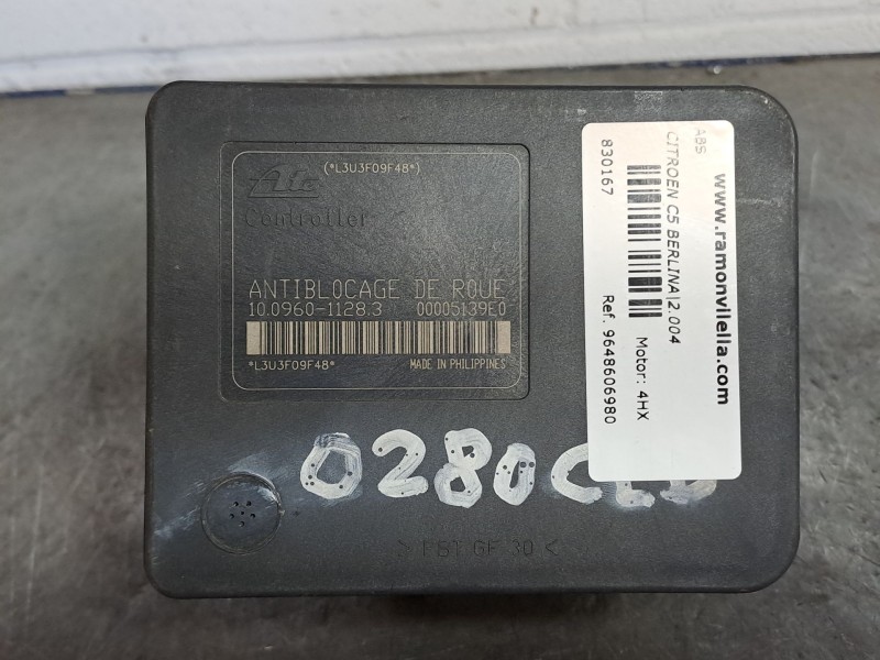 Recambio de abs para citroen c5 berlina 2.2 hdi fap referencia OEM IAM 9648606980  