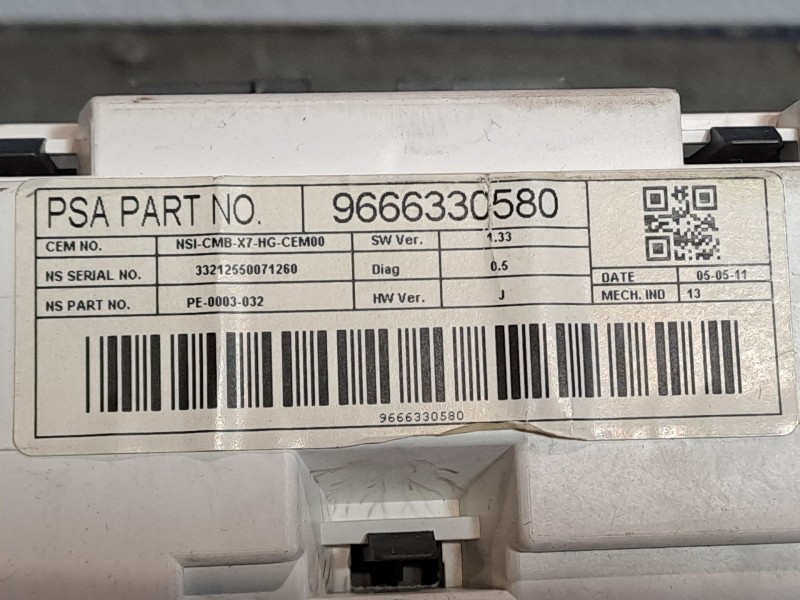 Recambio de cuadro instrumentos para citroen c5 berlina business referencia OEM IAM 9666330580   Recambio de cuadro instrumentos para citroen c5 berlina business referencia OEM IAM 9666330580