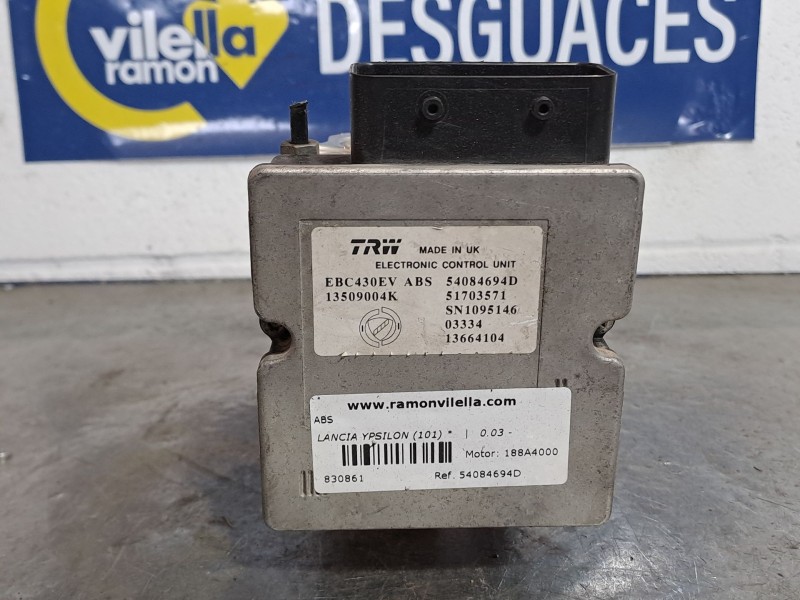Recambio de abs para lancia ypsilon (101)  | 0.03 - ...  | 0.03 - ... referencia OEM IAM 54084694D 51703571 