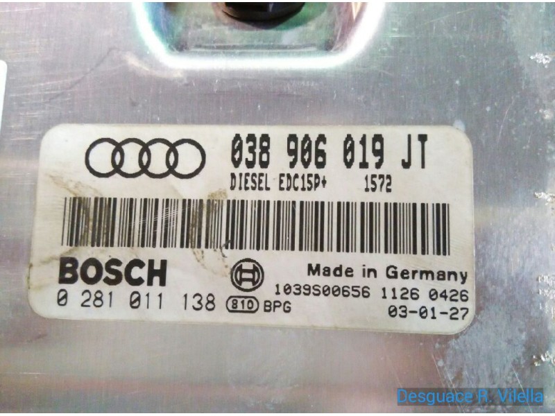Recambio de centralita motor uce para audi a4 berlina (8e) 1.9 tdi (96kw) | 12.00 - 12.04 1.9 tdi (96kw) | 12.00 - 12.04 referen