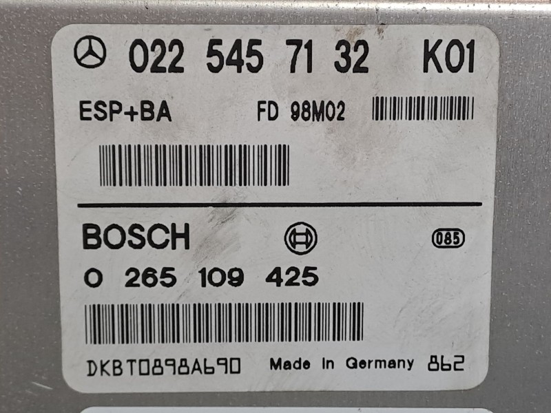 Recambio de centralita esp para mercedes clase a (w168) 1.4 cat referencia OEM IAM 026109425  