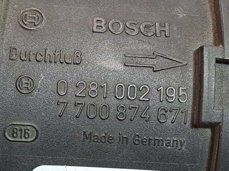 Recambio de caudalimetro para renault megane i (ba0/1_) 1.9 dti referencia OEM IAM 0281002195 7700874671 