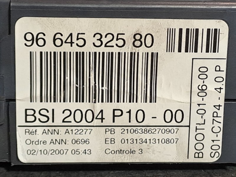 Recambio de centralita bsi para citroen c2 referencia OEM IAM BSI2004P1000 9664532580 BOOTL010600