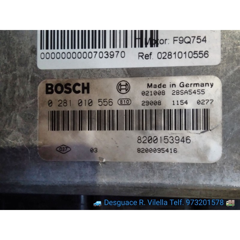 Recambio de centralita motor uce para renault laguna ii (bg0) authentique | 11.01 - 12.05 authentique | 11.01 - 12.05 referencia