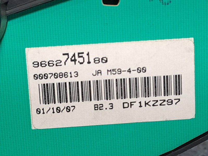 Recambio de cuadro instrumentos para citroen berlingo  | 0.02 - ...  | 0.02 - ... referencia OEM IAM 9662745180 DF1KZZ97  Recambio de cuadro instrumentos para citroen berlingo  | 0.02 - ...  | 0.02 - ... referencia OEM IAM 9662745180 DF1KZZ97